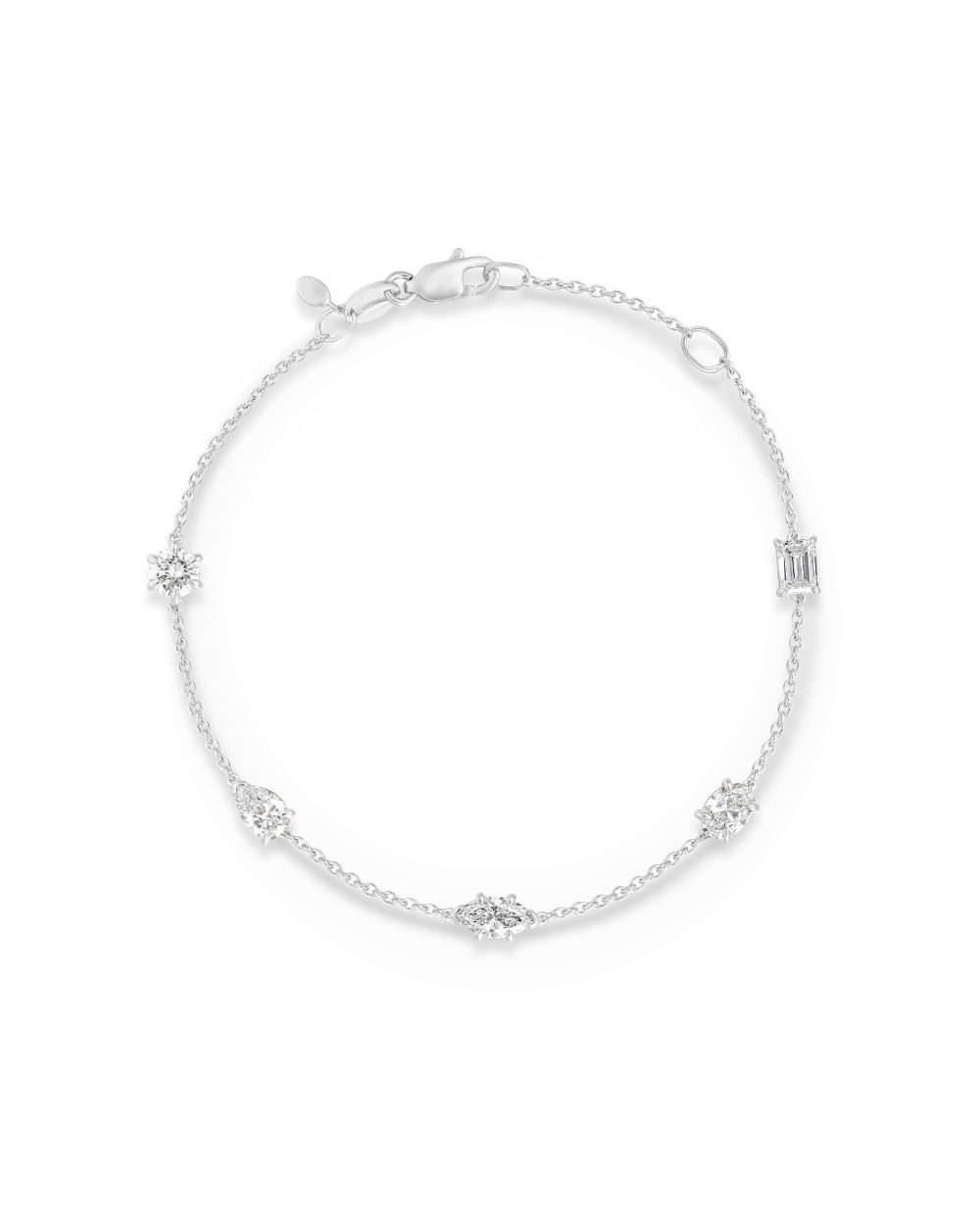 Multicut Diamond Charm Bracelet - Image 3