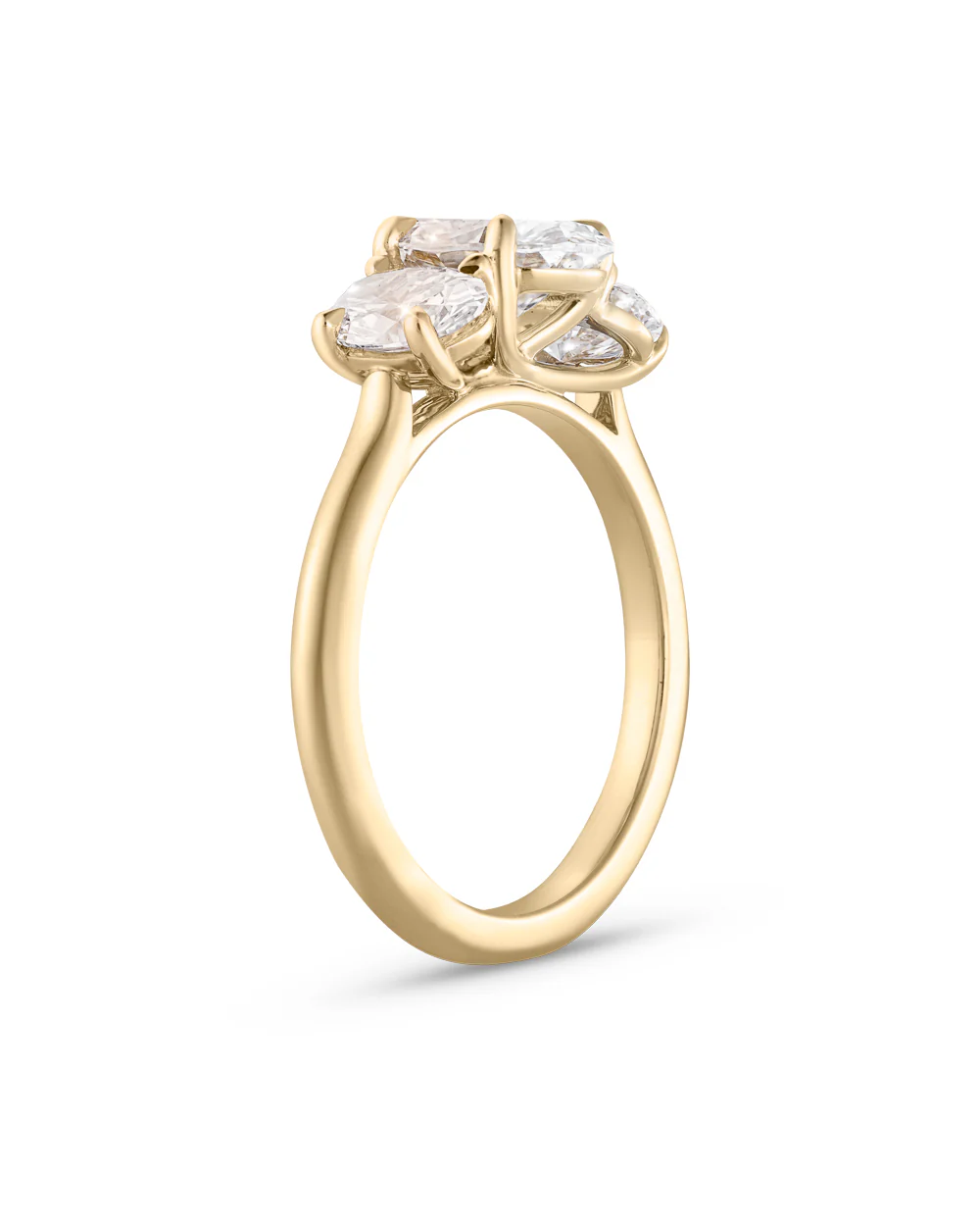 Stella 2.05ct Oval Diamond Trilogy Ring - Image 5