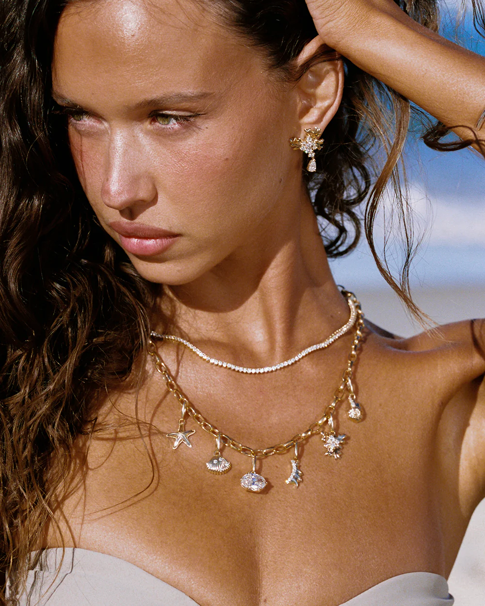 Three Claw Tennis Necklace - Image 6